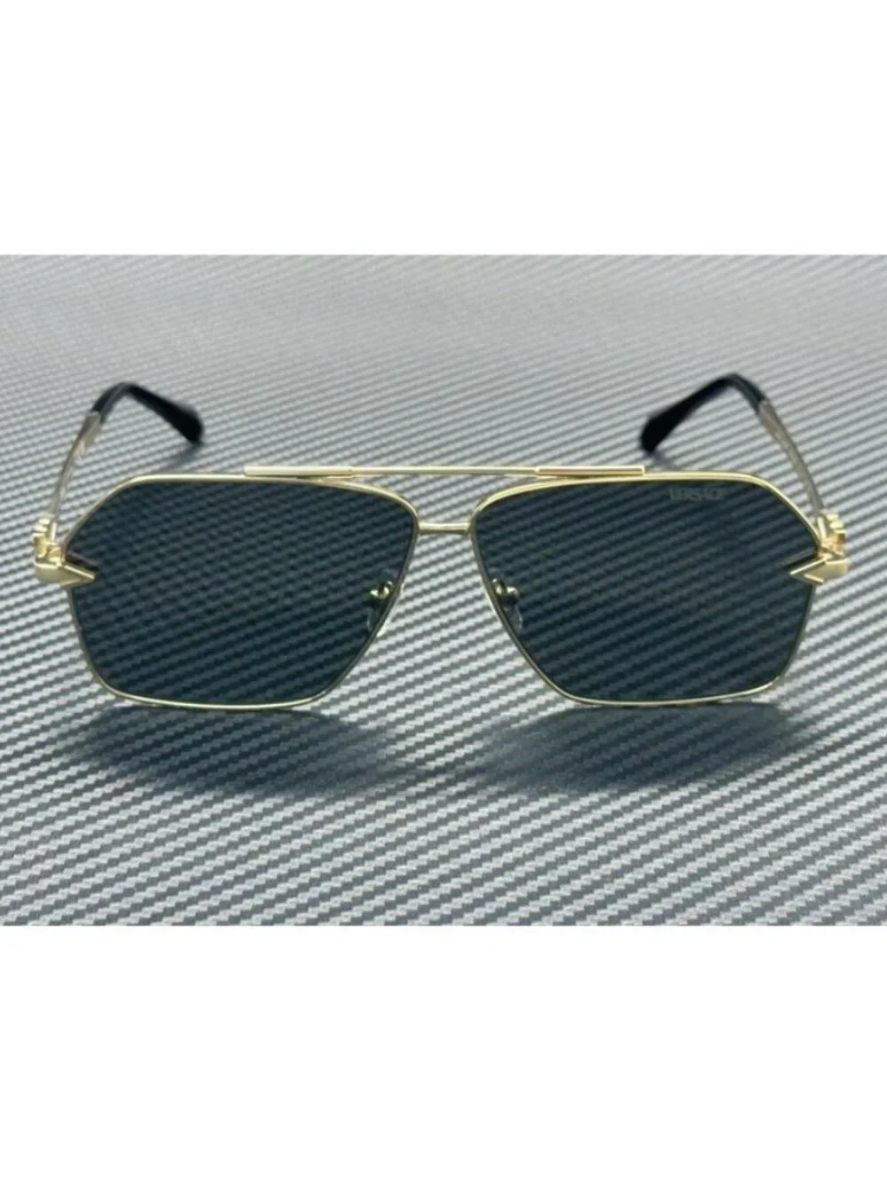 New Versace Men Gold Sunglasses 63-10-140